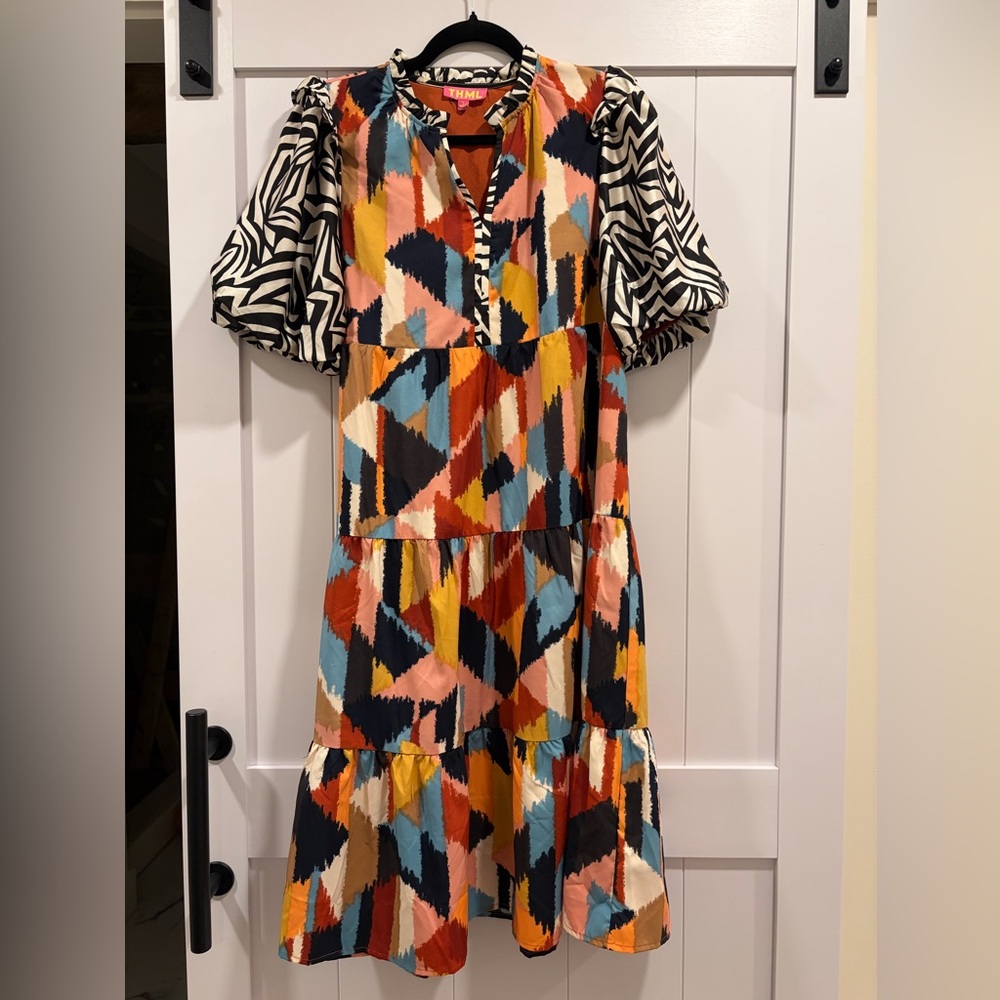 THML Midi Dress with Zebra accents